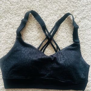 Eloise Black Animal Print Sports Bra. Size small. No tag but never worn